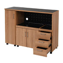 キッチンカウンター 120cm 幅 キッチンワゴン キッチン収納 おしゃれ 食器棚 引き出し コンパクト 北欧 レンジ台 レンジボード 家電 コンセント キャスターつき 【納期A】【jpk-fap-0030set】