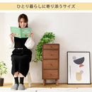 チェスト 収納棚 コンパクト 省スペース 小さい ミニ 小型 4段 引き出し 引出し 収納 棚 木目 柄 北欧 ナチュラル カントリー おしゃれ ひとり暮らし 1人暮らし 【納期A】【jpk-fap-0031】