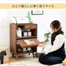 食器棚 チェスト 収納棚 フラップ扉 コンパクト 省スペース コンセント 2口 小さい ミニ 小型 オープンラック 引き出し 北欧 ナチュラル ひとり暮らし 1人暮らし 【納期A】【jpk-fap-0037】