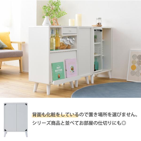 ラック スライド扉 スライドドア 収納棚 オープンラック コンパクト 省スペース 小さい ミニ 小型 かわいい おしゃれ 北欧 ナチュラル カントリー 1人暮らし 【納期A】【jpk-fap-0038】