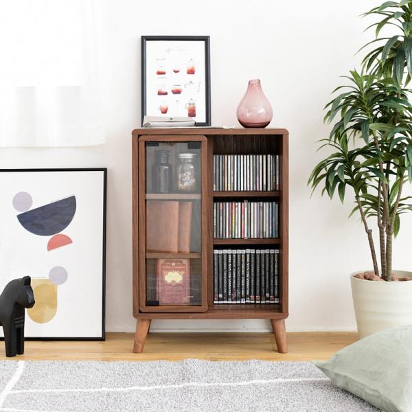 ラック スライド扉 スライドドア 収納棚 オープンラック コンパクト 省スペース 小さい ミニ 小型 かわいい おしゃれ 北欧 ナチュラル カントリー 1人暮らし 【納期A】【jpk-fap-0038】