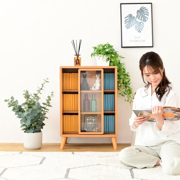 ラック スライド扉 スライドドア 収納棚 オープンラック コンパクト 省スペース 小さい ミニ 小型 かわいい おしゃれ 北欧 ナチュラル カントリー 1人暮らし 【納期A】【jpk-fap-0038】