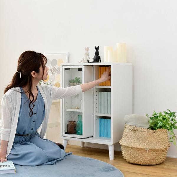 ラック スライド扉 スライドドア 収納棚 オープンラック コンパクト 省