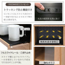 キッチンカウンター キッチンワゴン 幅90cm おしゃれ コンパクト 北欧 レンジ台 キャスター付き 収納ワゴン 収納棚 スライドレール 炊飯器 ポット コンセント 【納期A】【jpk-fap-1022】