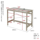 デスク シンプル ガラス天板 木製 おしゃれ 北欧 レトロ アンティーク ウッド インテリア ナチュラル カントリー 【納期A】【jpk-faw-0003】