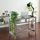 デスク シンプル ガラス天板 木製 おしゃれ 北欧 レトロ アンティーク ウッド インテリア ナチュラル カントリー 【納期A】【jpk-faw-0003】