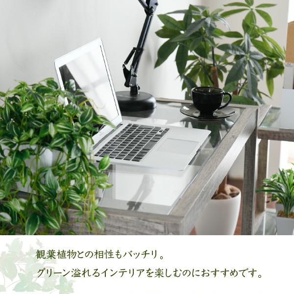 デスク シンプル ガラス天板 木製 おしゃれ 北欧 レトロ アンティーク ウッド インテリア ナチュラル カントリー 【納期A】【jpk-faw-0003】
