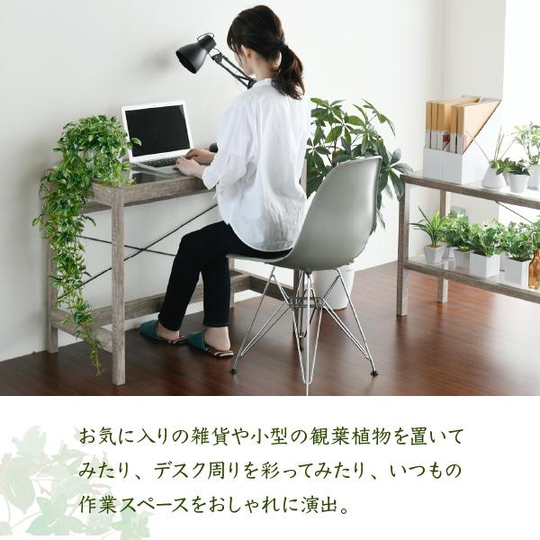 デスク シンプル ガラス天板 木製 おしゃれ 北欧 レトロ アンティーク ウッド インテリア ナチュラル カントリー 【納期A】【jpk-faw-0003】