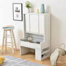 ドレッサー 三面鏡 ロータイプ 低い 3面鏡 化粧台 収納棚 収納ラック 引き出し 棚 可動棚 北欧 ナチュラル カントリー おしゃれ シンプル 白 ホワイト 【納期A】【jpk-fdr-0003set】