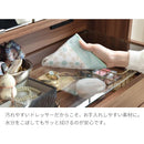 ドレッサー 三面鏡 ロータイプ 低い 3面鏡 化粧台 収納棚 収納ラック 引き出し 棚 可動棚 北欧 ナチュラル カントリー おしゃれ シンプル 白 ホワイト 【納期A】【jpk-fdr-0003set】