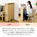 ドレッサー コンパクト 小型 省スペース すき間 隙間 キャスター付き 鏡 ミラー 棚 収納 ラック 可動棚 折りたたみ 折り畳み デスク コスメワゴン 化粧品 化粧台 【納期A】【jpk-fdr-0006】