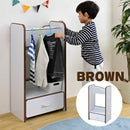 ハンガーラック 子供用 子ども用 キッズ 安全 安心 EVA クッション素材 低学年 小学校 保育園 幼稚園 おしゃれ 怪我防止 ケガ対策 引き出し キャスター付き POP 【納期A】【jpk-fes-0004】