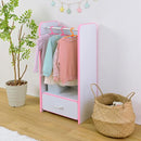 ハンガーラック 子供用 子ども用 キッズ 安全 安心 EVA クッション素材 低学年 小学校 保育園 幼稚園 おしゃれ 怪我防止 ケガ対策 引き出し キャスター付き POP 【納期A】【jpk-fes-0004】