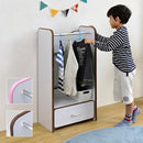 ハンガーラック 子供用 子ども用 キッズ 安全 安心 EVA クッション素材 低学年 小学校 保育園 幼稚園 おしゃれ 怪我防止 ケガ対策 引き出し キャスター付き POP 【納期A】【jpk-fes-0004】