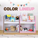 ブックラック 本棚 子供用 子ども キッズ 絵本ラック オープンラック 安全 安心 EVA クッション 低学年 小学校 保育園 幼稚園 おしゃれ 可動棚 ピンク ブラウン 【納期A】【jpk-fes-0006】