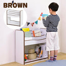 ブックラック 本棚 子供用 子ども キッズ 絵本ラック オープンラック 安全 安心 EVA クッション 低学年 小学校 保育園 幼稚園 おしゃれ 可動棚 ピンク ブラウン 【納期A】【jpk-fes-0006】