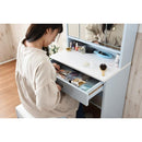 ドレッサー おしゃれ 北欧 三面鏡 椅子付き 鏡台 引き出し 収納 化粧台 コンセント付き スツール セット ナチュラル カントリー ヨーロピアン コンパクト 大容量 【納期A】【jpk-ffc-0004】