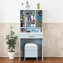 ドレッサー おしゃれ 北欧 三面鏡 椅子付き 鏡台 引き出し 収納 化粧台 コンセント付き スツール セット ナチュラル カントリー ヨーロピアン コンパクト 大容量 【納期A】【jpk-ffc-0004】