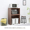 レンジ台 幅60 cm レンジラック 北欧 おしゃれ オープンラック 収納棚 ゴミ箱上収納 ごみ箱上 スリム コンパクト 小型 スライド トレー トレイ コンセント 白 黒 【納期A】【jpk-fkc-0009】