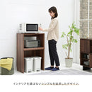 レンジ台 幅60 cm レンジラック 北欧 おしゃれ オープンラック 収納棚 ゴミ箱上収納 ごみ箱上 スリム コンパクト 小型 スライド トレー トレイ コンセント 白 黒 【納期A】【jpk-fkc-0009】