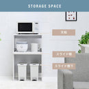 レンジ台 幅60 cm レンジラック 北欧 おしゃれ オープンラック 収納棚 ゴミ箱上収納 ごみ箱上 スリム コンパクト 小型 スライド トレー トレイ コンセント 白 黒 【納期A】【jpk-fkc-0009】