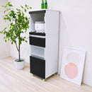 キッチンラック すき間収納 隙間 食器棚 スリム コンパクト スライド棚 キャスター オープンラック 炊飯器 家電 コンセント 挿し口 可動棚 扉 おしゃれ シンプル 【納期A】【jpk-fkc-0010】