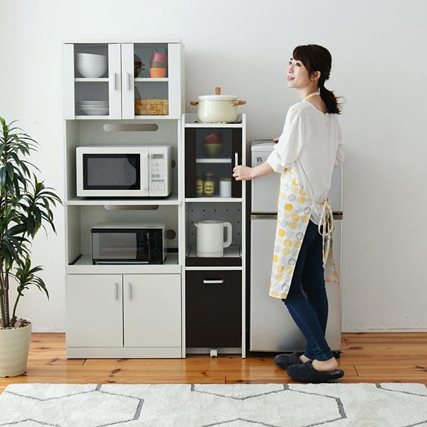 隙間収納 キッチン収納 隙間ラック 隙間家具 隙間ワゴン すき間収納ラック スリム食器棚 キッチン 引き出し ガラス扉 省スペース デッドスペース 有効活用 【納期A】【jpk-fkc-0645】