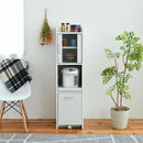 隙間収納 キッチン収納 隙間ラック 隙間家具 隙間ワゴン すき間収納ラック スリム食器棚 キッチン 引き出し ガラス扉 省スペース デッドスペース 有効活用 【納期A】【jpk-fkc-0645】