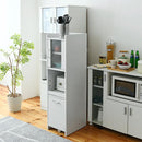 隙間収納 キッチン収納 隙間ラック 隙間家具 隙間ワゴン すき間収納ラック スリム食器棚 キッチン 引き出し ガラス扉 省スペース デッドスペース 有効活用 【納期A】【jpk-fkc-0645】