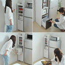 隙間収納 キッチン収納 隙間ラック 隙間家具 隙間ワゴン すき間収納ラック スリム食器棚 キッチン 引き出し ガラス扉 省スペース デッドスペース 有効活用 【納期A】【jpk-fkc-0645】