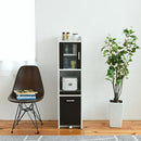 隙間収納 キッチン収納 隙間ラック 隙間家具 隙間ワゴン すき間収納ラック スリム食器棚 キッチン 引き出し ガラス扉 省スペース デッドスペース 有効活用 【納期A】【jpk-fkc-0645】