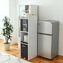 隙間収納 キッチン収納 隙間ラック 隙間家具 隙間ワゴン すき間収納ラック スリム食器棚 キッチン 引き出し ガラス扉 省スペース デッドスペース 有効活用 【納期A】【jpk-fkc-0645】