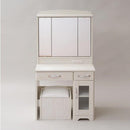 三面鏡 ドレッサー 鏡 スツール付き 椅子 収納 メイク台 化粧台 北欧 カントリー 【納期A】【jpk-fll-0034】