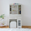 三面鏡 ドレッサー 鏡 スツール付き 椅子 収納 メイク台 化粧台 北欧 カントリー 【納期A】【jpk-fll-0034】