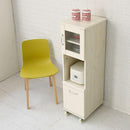 キッチンラック スリム 食器棚 隙間 レンジ台 収納 すきま ロータイプ 深型 引き出し 一人暮らし ワンルーム 新生活 【納期A】【jpk-fll-0067】