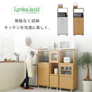 食器棚 コンパクト レンジ台 レンジラック ストッカー ごみ箱 ダストボックス ペール付 キッチンラック すき間収納 一人暮らし ワンルーム 新生活 【納期A】【jpk-fll-0069】