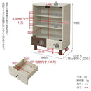 チェスト 棚 収納 おしゃれ カントリー 北欧 ガラス扉 白木目 かわいい レトロ 小さい リビング収納 収納棚 【納期A】【jpk-fmb-0001】