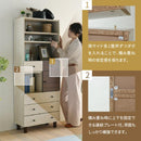 棚 チェスト オープンラック 収納 引き出し おしゃれ カントリー 北欧 白木目 かわいい レトロ 小さい リビング収納 収納棚 【納期A】【jpk-fmb-0002】