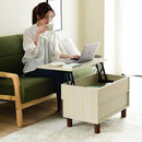 リフティングテーブル サイドテーブル ソファサイド ベッドサイド センターテーブル リビング ローテーブル 引き出し ミニテーブル 収納スペース 木目 カフェ風 【納期A】【jpk-fmb-0006】