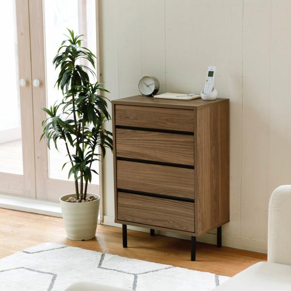 チェスト 棚 引き出し 4段 収納 たんす タンス 収納棚 おしゃれ 北欧 木目 柄 シンプル リビング ダイニング 電話台 プリンター台 置き場 物置き A4 B5 対応 【納期A】【jpk-fmc-0001】