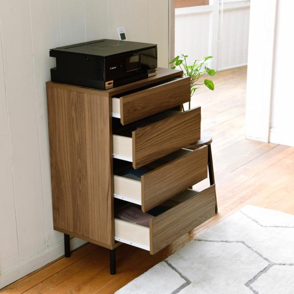 チェスト 棚 引き出し 4段 収納 たんす タンス 収納棚 おしゃれ 北欧 木目 柄 シンプル リビング ダイニング 電話台 プリンター台 置き場 物置き A4 B5 対応 【納期A】【jpk-fmc-0001】