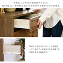 サイドボード チェスト 棚 収納 オープンラック 引き出し 4段 扉 ドア 戸付き タンス おしゃれ 北欧 木目 2口 コンセント 挿し口 シンプル リビング ダイニング 【納期A】【jpk-fmc-0005】