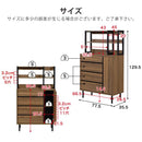 サイドボード チェスト 棚 収納 オープンラック 引き出し 4段 扉 ドア 戸付き タンス おしゃれ 北欧 木目 2口 コンセント 挿し口 シンプル リビング ダイニング 【納期A】【jpk-fmc-0005】
