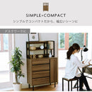 サイドボード チェスト 棚 収納 オープンラック 引き出し 4段 扉 ドア 戸付き タンス おしゃれ 北欧 木目 2口 コンセント 挿し口 シンプル リビング ダイニング 【納期A】【jpk-fmc-0005】