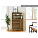 サイドボード チェスト 棚 収納 オープンラック 引き出し 4段 扉 ドア 戸付き タンス おしゃれ 北欧 木目 2口 コンセント 挿し口 シンプル リビング ダイニング 【納期A】【jpk-fmc-0005】