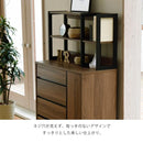 サイドボード チェスト 棚 収納 オープンラック 引き出し 4段 扉 ドア 戸付き タンス おしゃれ 北欧 木目 2口 コンセント 挿し口 シンプル リビング ダイニング 【納期A】【jpk-fmc-0005】