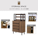 サイドボード チェスト 棚 収納 オープンラック 引き出し 4段 扉 ドア 戸付き タンス おしゃれ 北欧 木目 2口 コンセント 挿し口 シンプル リビング ダイニング 【納期A】【jpk-fmc-0005】