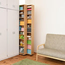 本棚 キャスター付き 薄型 スリム 大容量 移動できる 収納棚 オープンラック 取っ手付き すき間収納 隙間 活用 1cmピッチ 可動棚 サイズ 微調整 おしゃれ 北欧 【納期A】【jpk-frm-0004】