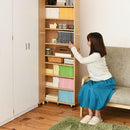 本棚 キャスター付き 薄型 スリム 大容量 移動できる 収納棚 オープンラック 取っ手付き すき間収納 隙間 活用 1cmピッチ 可動棚 サイズ 微調整 おしゃれ 北欧 【納期A】【jpk-frm-0004】