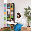 本棚 キャスター付き 薄型 スリム 大容量 移動できる 収納棚 オープンラック 取っ手付き すき間収納 隙間 活用 1cmピッチ 可動棚 サイズ 微調整 おしゃれ 北欧 【納期A】【jpk-frm-0004】